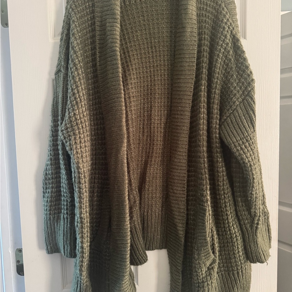 Caslon Olive Knit Cardigan